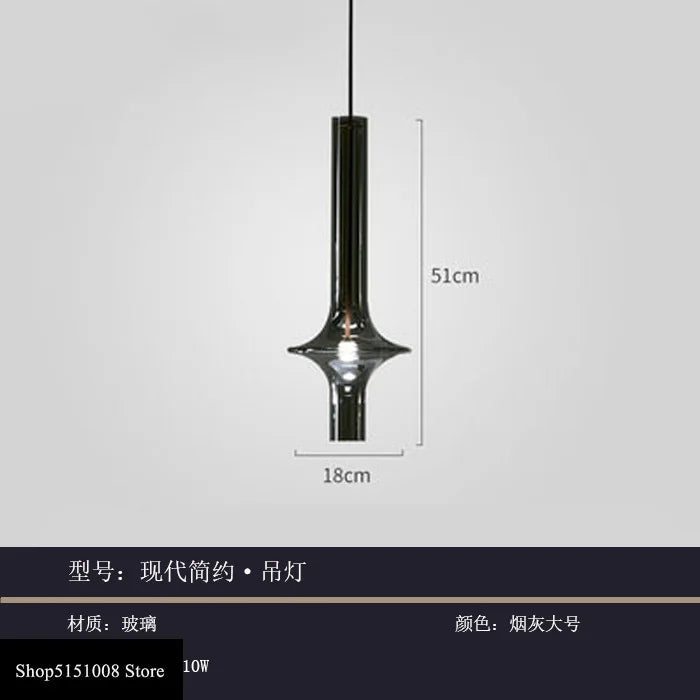lampes suspendues post-modernes nordiques en verre de luxe