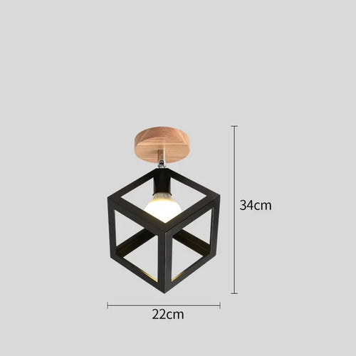 plafonnier led nordique moderne simple en fer triangle - vue 11 sur 18