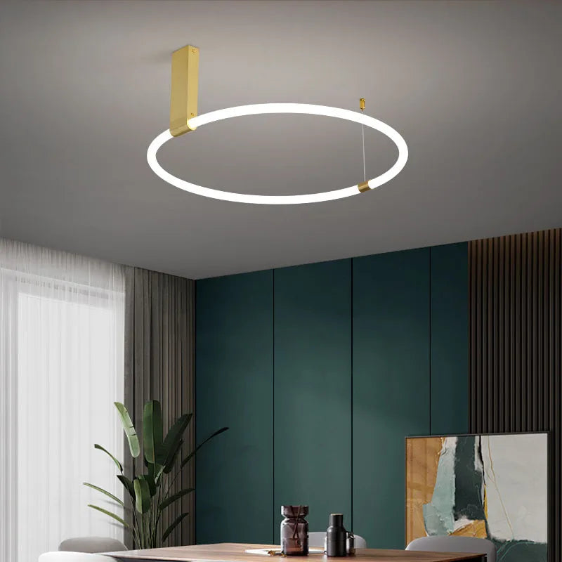 Plafonnier design ronds LED éclairage 360 degrés en acrylique