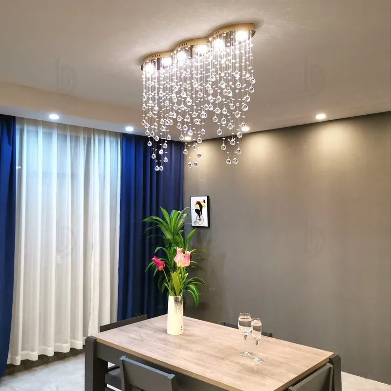 suspension en cristal pour décoration intérieure moderne élégante et lumineuse - vue 3 sur 8