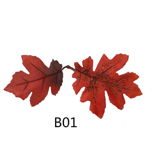 lot de 20 feuilles d'érable artificielles pour décorations d'automne - vue 12 sur 12