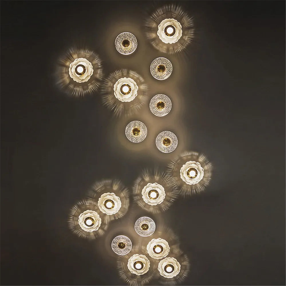 applique murale led moderne à fleurs interchangeables pour décoration intérieure - vue 4 sur 9