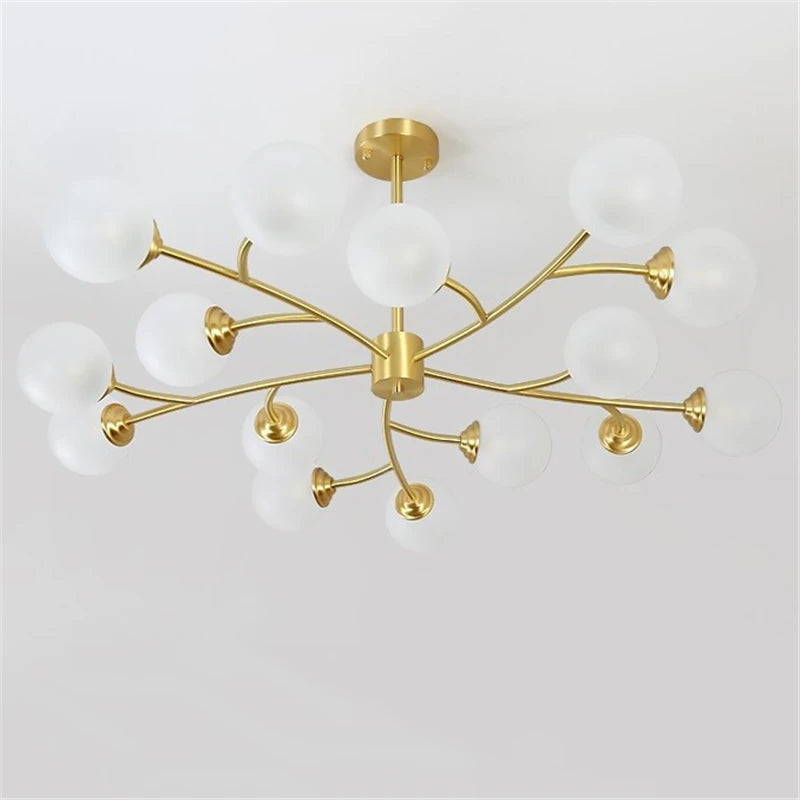 lustre led moderne nouvelle lampe suspension moléculaire nordique - vue 6 sur 14