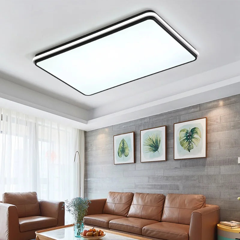 plafonnier moderne à LED ultra fin avec intensité variable - vue 5 sur 9