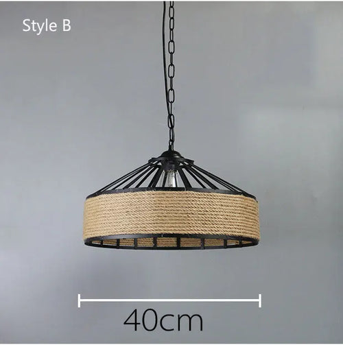 Corde de fer industrie américaine Loft lustre créatif phare Restaurant Bar café lumière salle à manger suspension lampe DropLight - vue 11 sur 10
