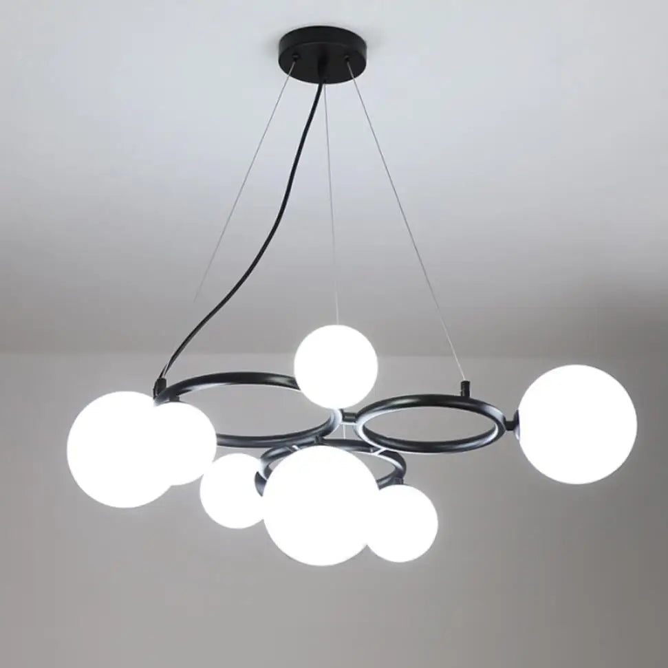 lustre nordique à bulles suspendu pour décoration intérieure - vue 5 sur 10