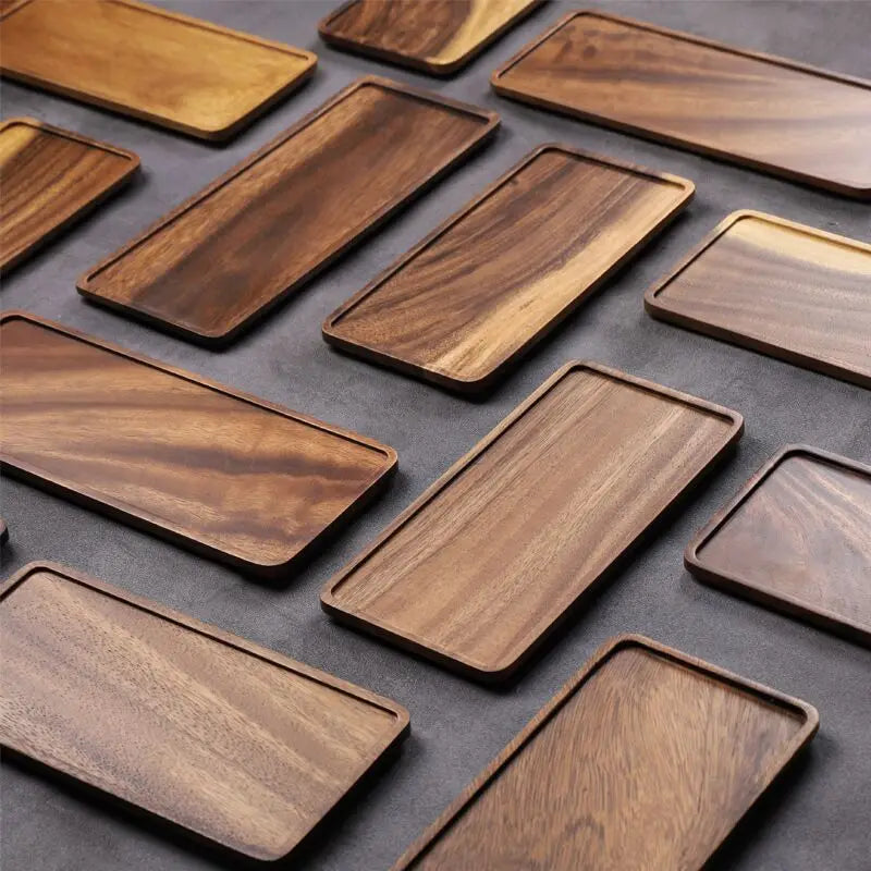 plateau en bois naturel pour fruits et collations - vue 5 sur 6