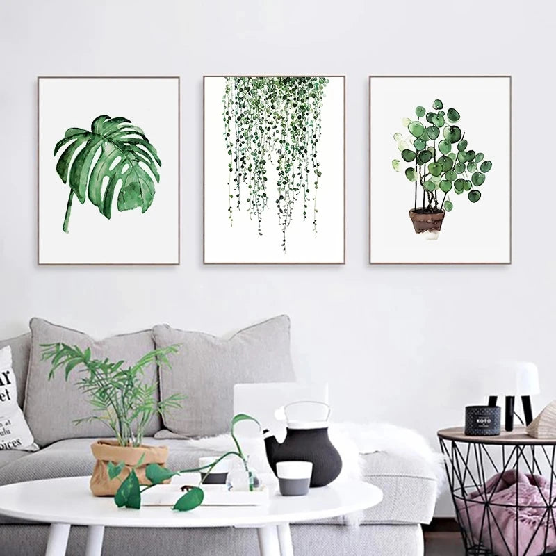 plante tropicale moderne pour décoration murale scandinave
