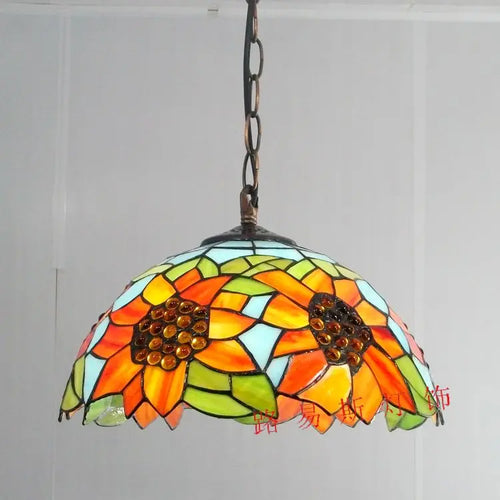 lustre tiffany européen pour restaurant café ou bar - vue 11 sur 19