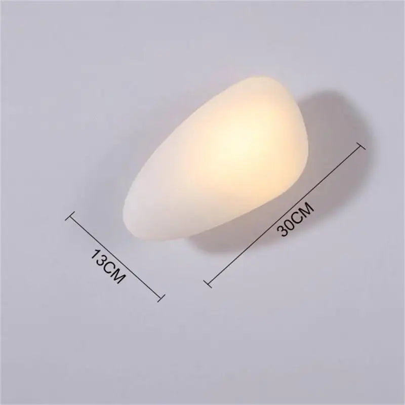 applique murale led galets verre moderne déco intérieur hotel couloir plafonnier éclairage - vue 8 sur 22