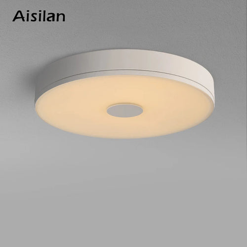 Plafonnier blanc et rond design à LED