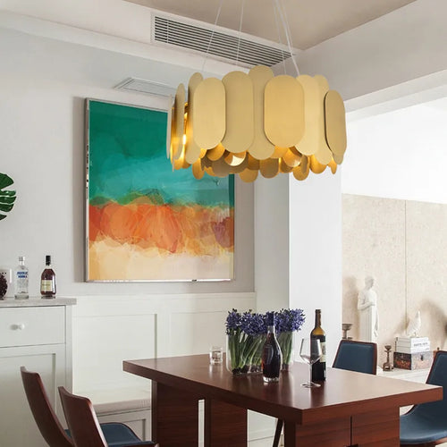 lustre à panneaux nordiques design pour décoration intérieure moderne