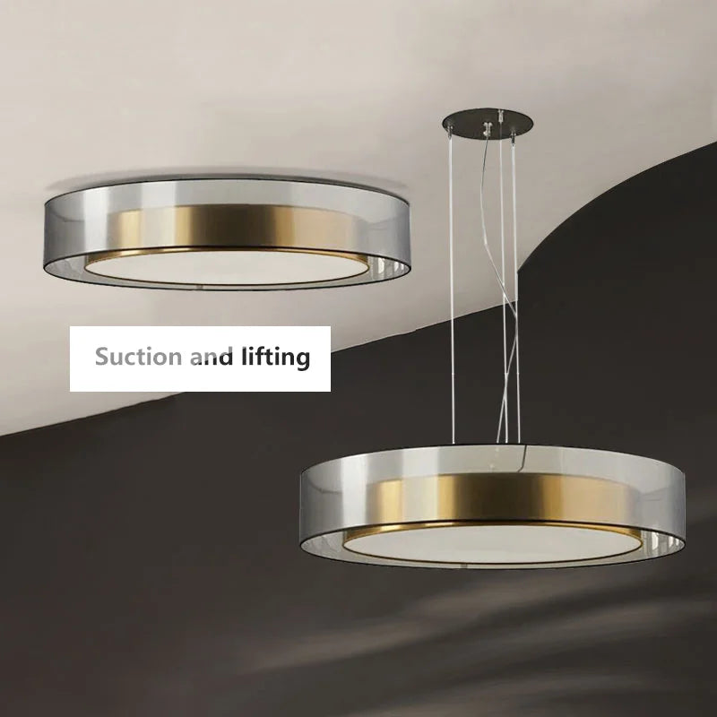 suspension en cuivre post-moderne luminaire décoratif de luxe atmosphère nordique minimaliste