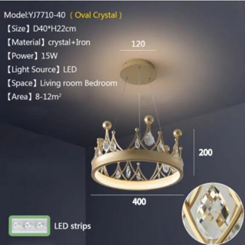 lustre moderne en cristal design nordique pour éclairage intérieur - vue 9 sur 10
