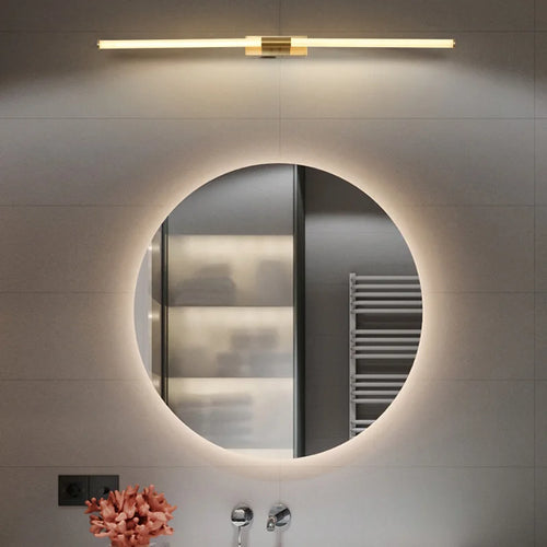 applique murale moderne à led en aluminium plaqué or 360 glow - vue 5 sur 6