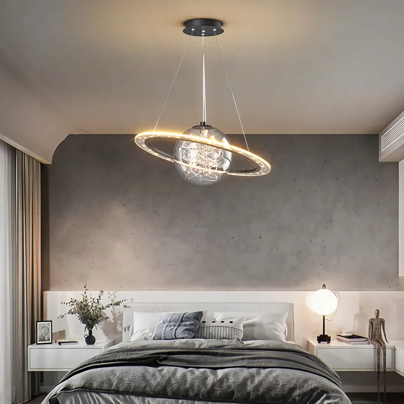lustre led style post-moderne acrylique étoilé pour maison - vue 3 sur 9