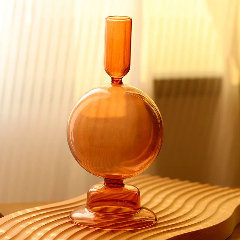 bougeoirs en verre pour décoration de table festive - vue 5 sur 11