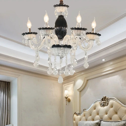 lustre moderne en cristal pour décoration intérieure lumineuse - vue 4 sur 6