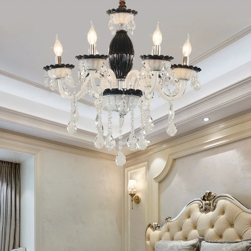 lustre moderne en cristal pour décoration intérieure lumineuse - vue 3 sur 6