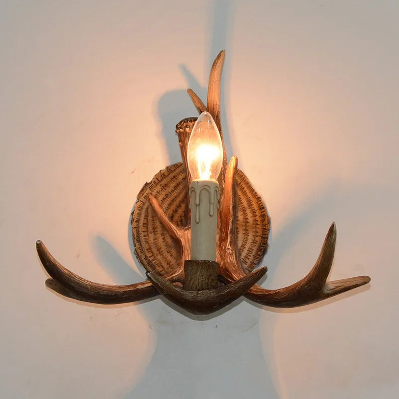 applique murale led en forme de bois de cerf en résine décorative