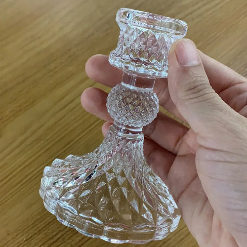 bougeoir en verre style européen pour décoration intérieure - vue 3 sur 8