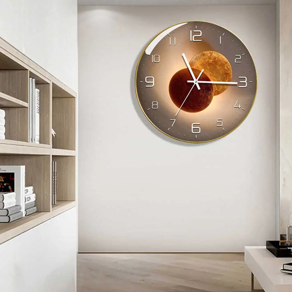 horloge murale en verre design moderne créatif géométrique décorative - vue 7 sur 18