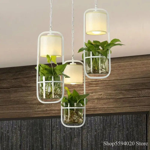 suspension moderne en forme de plante chinoise pour bar et restaurant - vue 3 sur 13