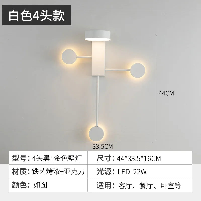 Applique murale Led nordique moderne et minimaliste