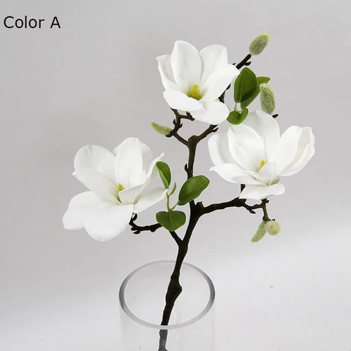 têtes de fleurs artificielles de magnolia pour décoration de mariage et fête - vue 8 sur 11