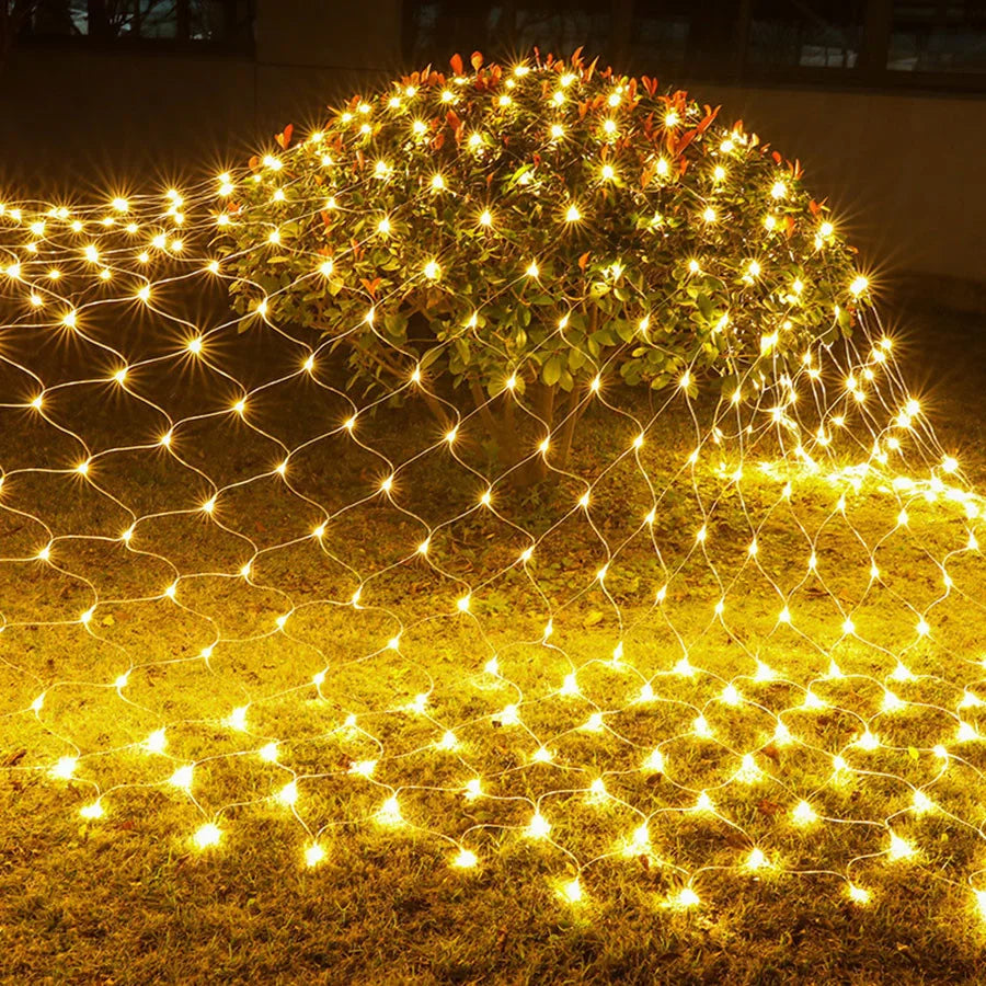 filet lumineux extérieur à 200 led connectable 8 modes décoratif - vue 5 sur 10