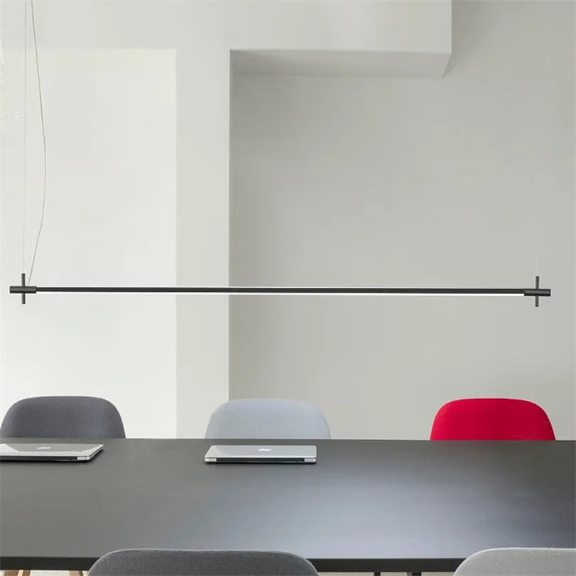 Suspension simples lampe de salle à manger lampes LED de cuisine pour la maison lampe suspendue table à manger longue lampe à bande éclairage minimaliste - vue 6 sur 7