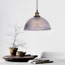 Suspension demi boule en laiton et verre transparent