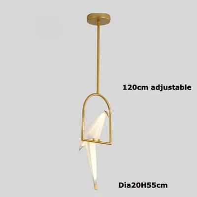 lampe postmoderne en fer acrylique pour amoureux des oiseaux - vue 14 sur 21