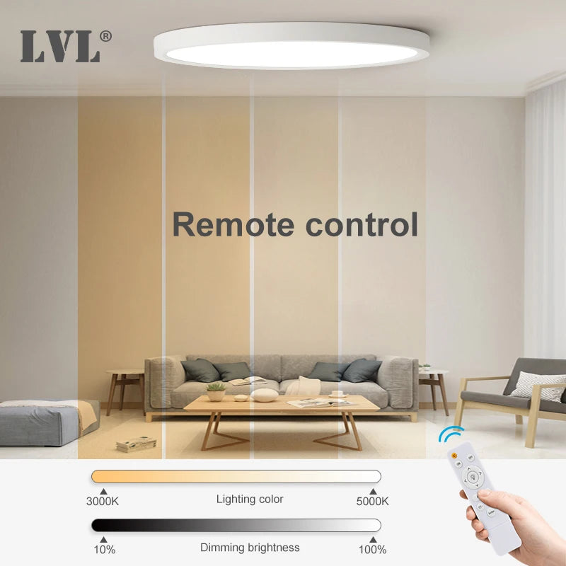 plafonnier led moderne télécommandé à intensité variable