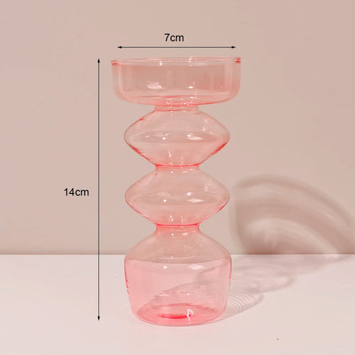 bougeoirs en verre rétro classiques pour décoration de mariage et intérieure - vue 13 sur 17