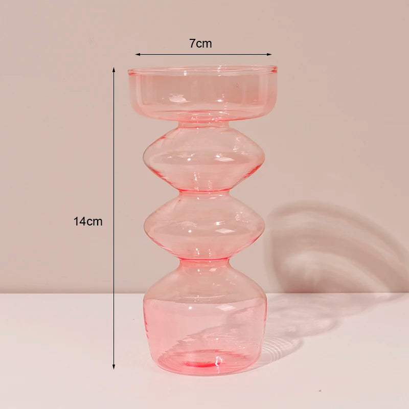 bougeoirs en verre rétro classiques pour décoration de mariage et intérieure - vue 12 sur 17