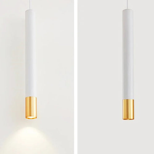 Suspension LED Nordique Dimmable Longue Tube Lampe Décoration Cylindre Tuyau Suspension Cuisine Lampe Lumière Salon