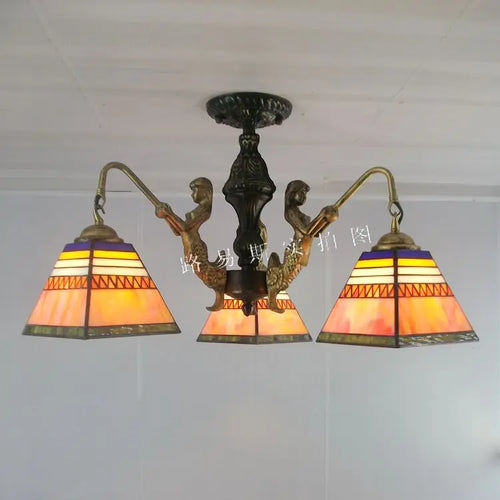 lustre méditerranéen tiffany sirène pour intérieur créatif - vue 6 sur 17