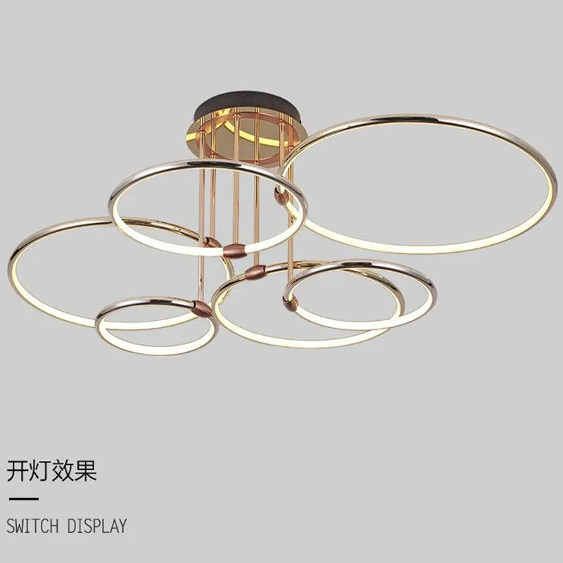 lustre circulaire moderne et luxueux pour éclairage intérieur - vue 2 sur 11