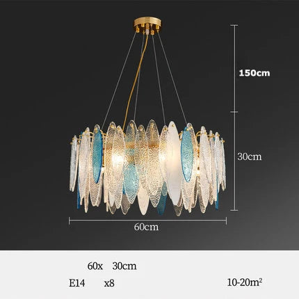 lustre led art déco en fer et verre design élégant pour éclairage moderne - vue 20 sur 25