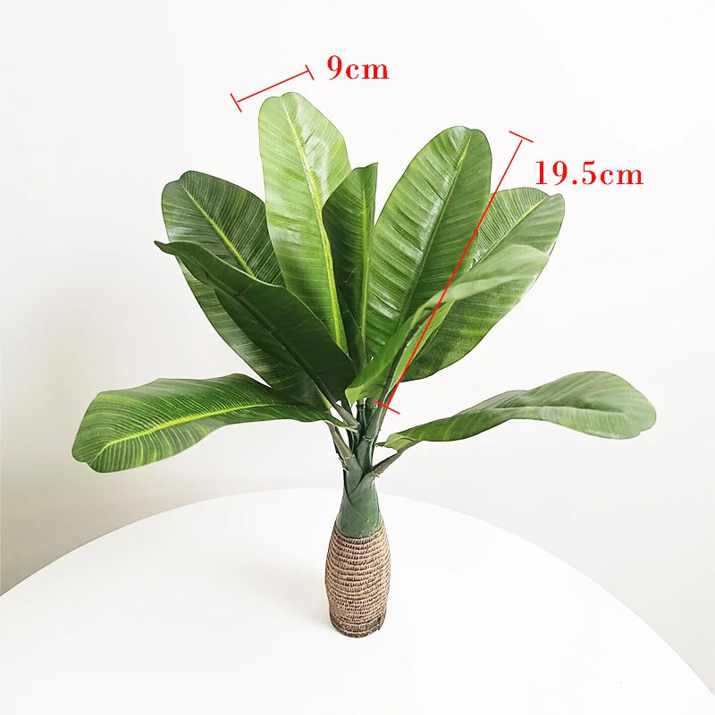 palmier artificiel monstera tropical pour décoration intérieure en pot - vue 8 sur 9