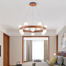 Lustre en noyer pour salon