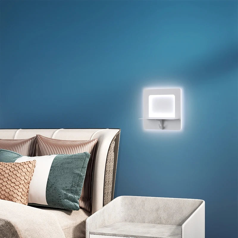 applique murale led moderne économie d'énergie étagère nordique