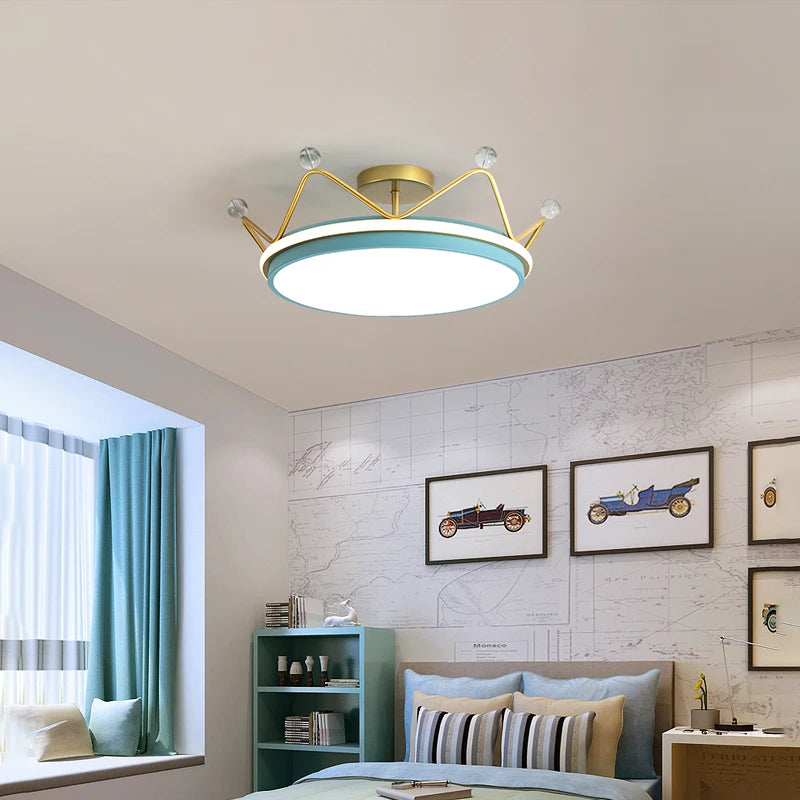 suspension pour enfants couronne leds moderne winfordo - vue 5 sur 12