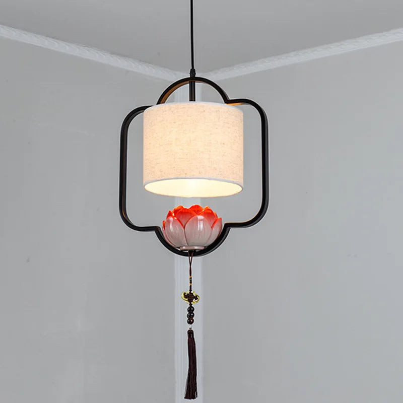 lustre chinois en tissu pour restaurant et hôtel