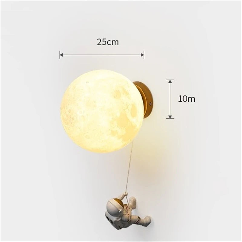 applique murale astronaute moderne pour chevet d'enfant décoration étoile lune
