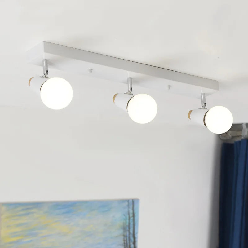 plafonnier led moderne nordique montage en surface fer long
