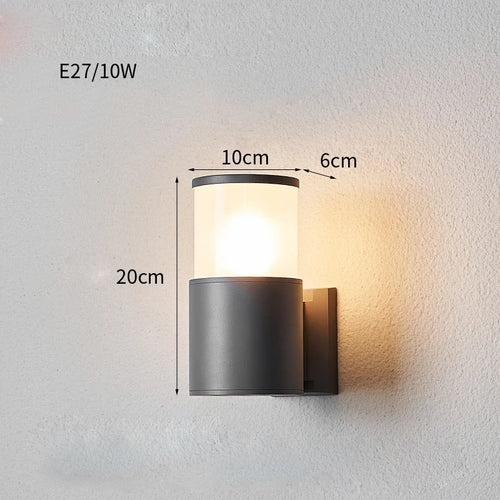 Applique extérieure 110V balcon éclairage mural hôtel paysage lampe terrasses jardins boutique allées porte poteaux étanche applique murale - vue 6 sur 7