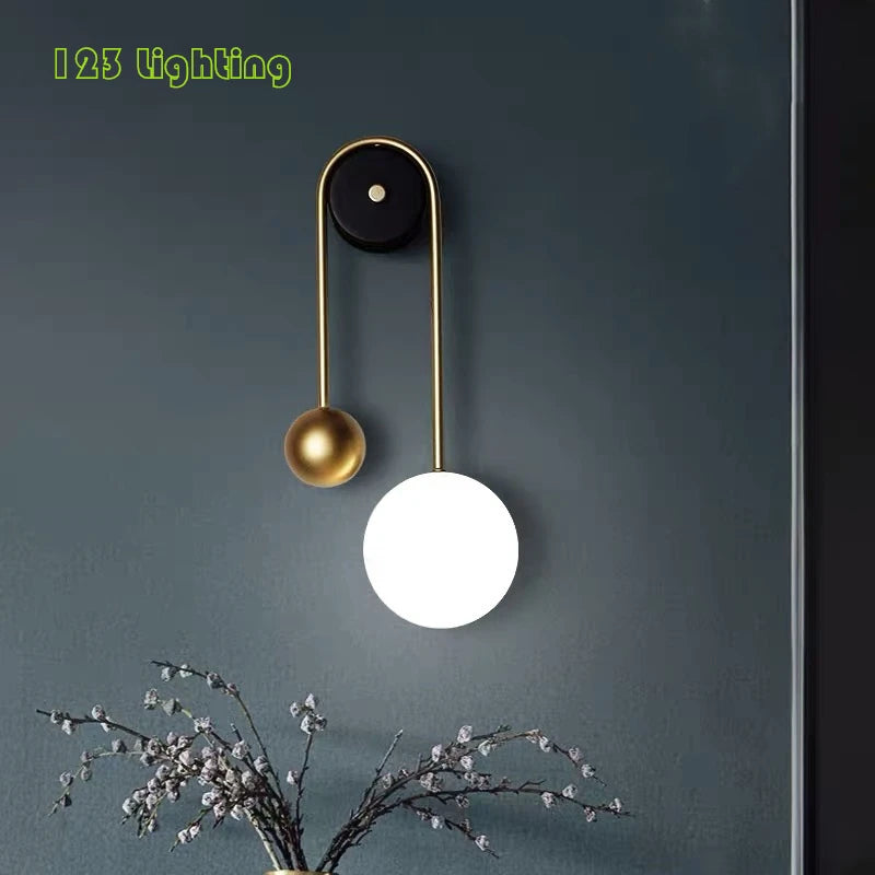 applique murale led nordique en métal pour intérieur moderne