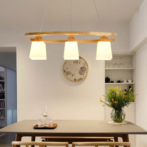 Suspension en bois nordique LED lampes suspendues modernes pour salle à manger salon cuisine Bar café lampe suspendue de Style japonais